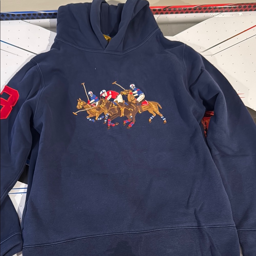 Navy Blue Polo by Ralph Lauren kids Hoodie